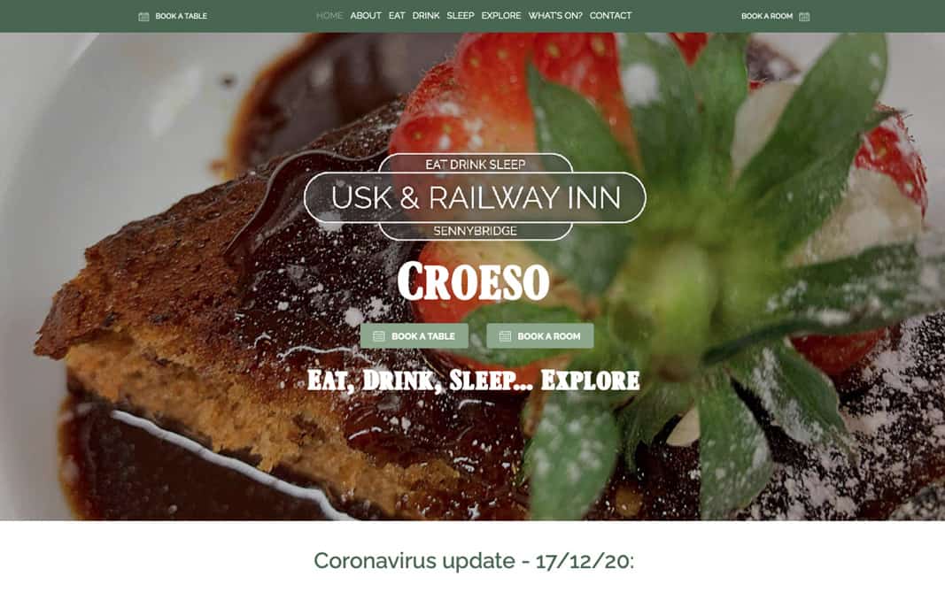 Usk And Railway Inn Website